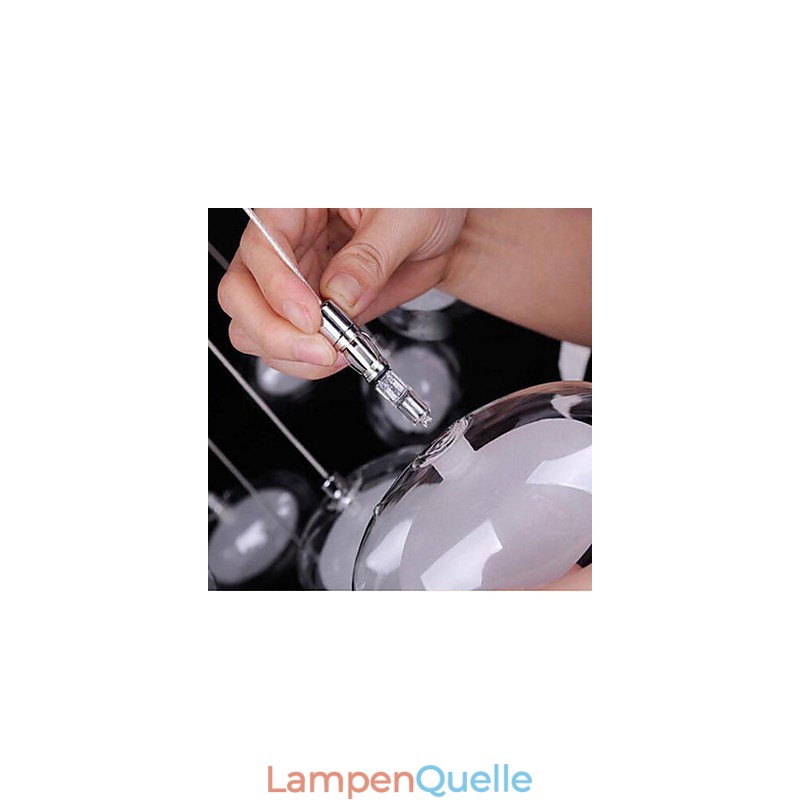 Moderne zeitgenössische Pendelleuchte aus Chrommetall