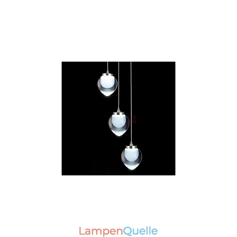 Moderne zeitgenössische Pendelleuchte aus Chrommetall