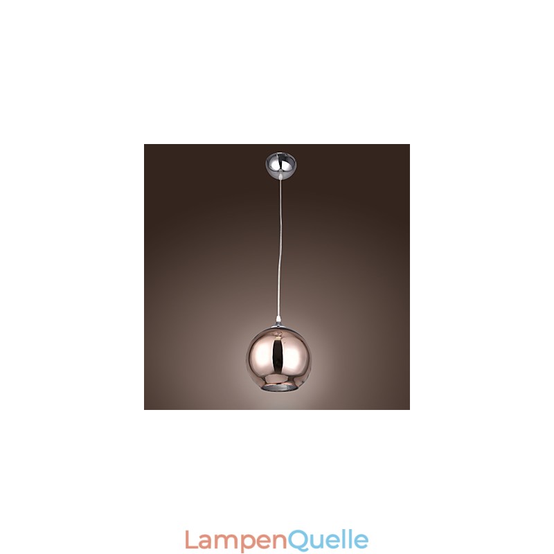 60 Moderne zeitgenössische Globus galvanisierte Metall Pendelleuchte