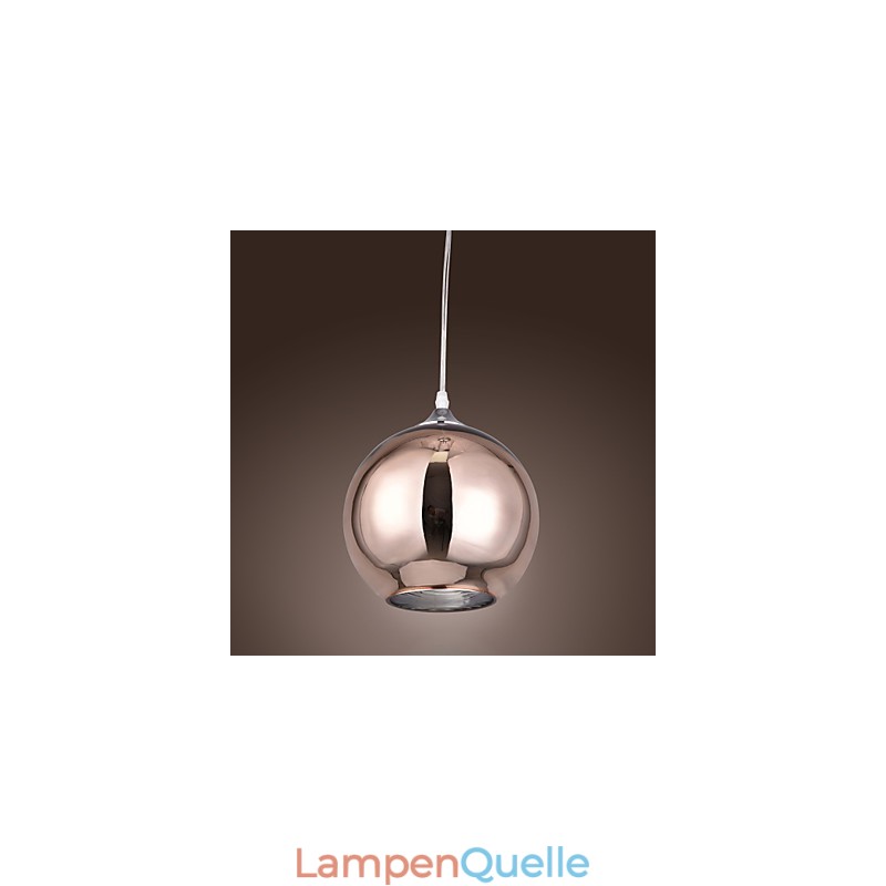 60 Moderne zeitgenössische Globus galvanisierte Metall Pendelleuchte