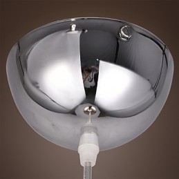 60 Moderne zeitgenössische Globus galvanisierte Metall Pendelleuchte