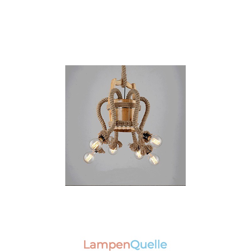 Holzfass-Kronleuchter Kreative Lampe