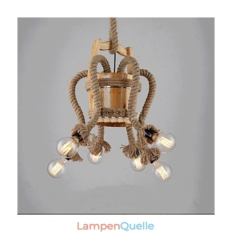 Holzfass-Kronleuchter Kreative Lampe Holzfass-Kronleuchter Kreative Lampe