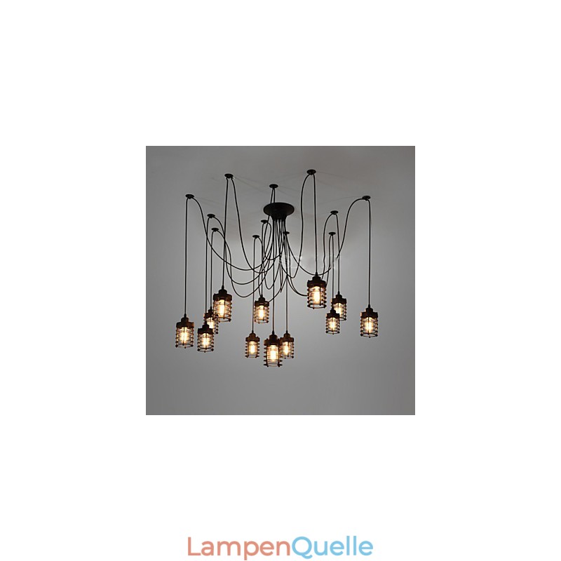 Vintage Edison Mehrere Ajustable DIY Decke Lampe Licht Anhänger Beleuchtung Kronleuchter Moderne Chic Industrielle Esszimmer