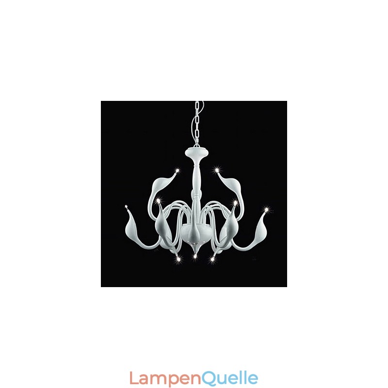 Moderner zeitgenössischer Kronleuchter im Kerzenstil aus galvanisiertem Metall