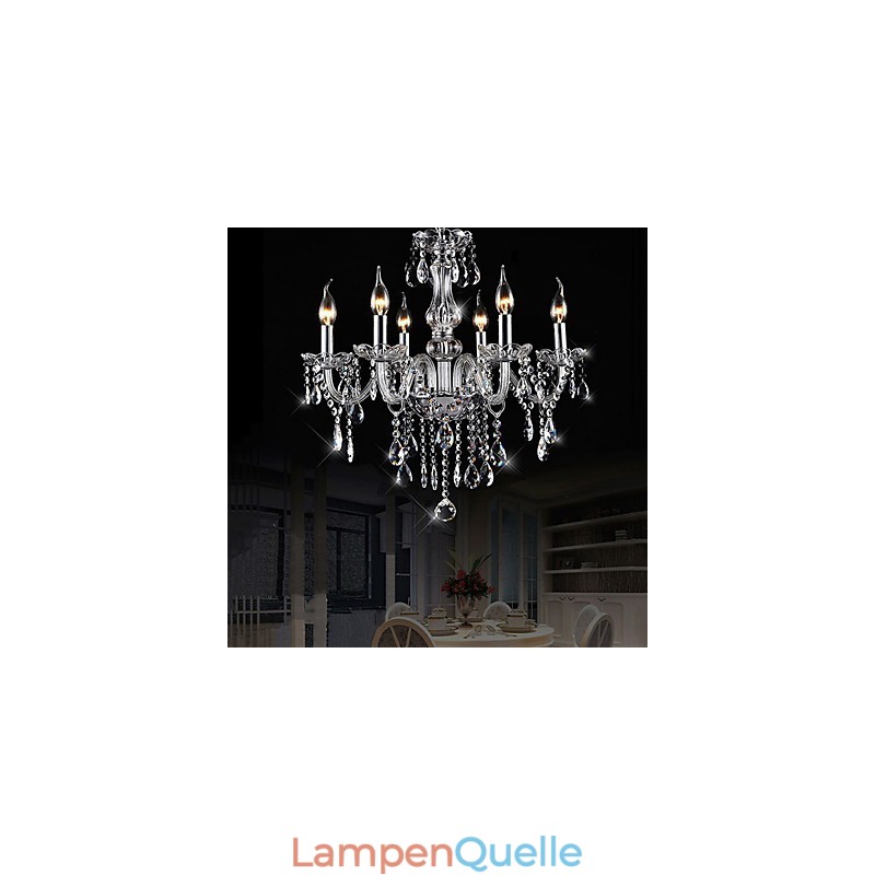 Traditioneller klassischer Kronleuchter aus galvanisiertem Kristall im Vintage-Stil