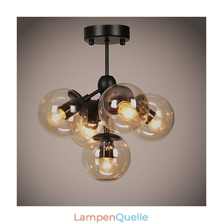 Kronleuchter 5 Lichter Glas Ball Lichter Retro Im Freien Garage Metall Kronleuchter 5 Lichter Glas Ball Lichter Retro Im Freien Garage Metall