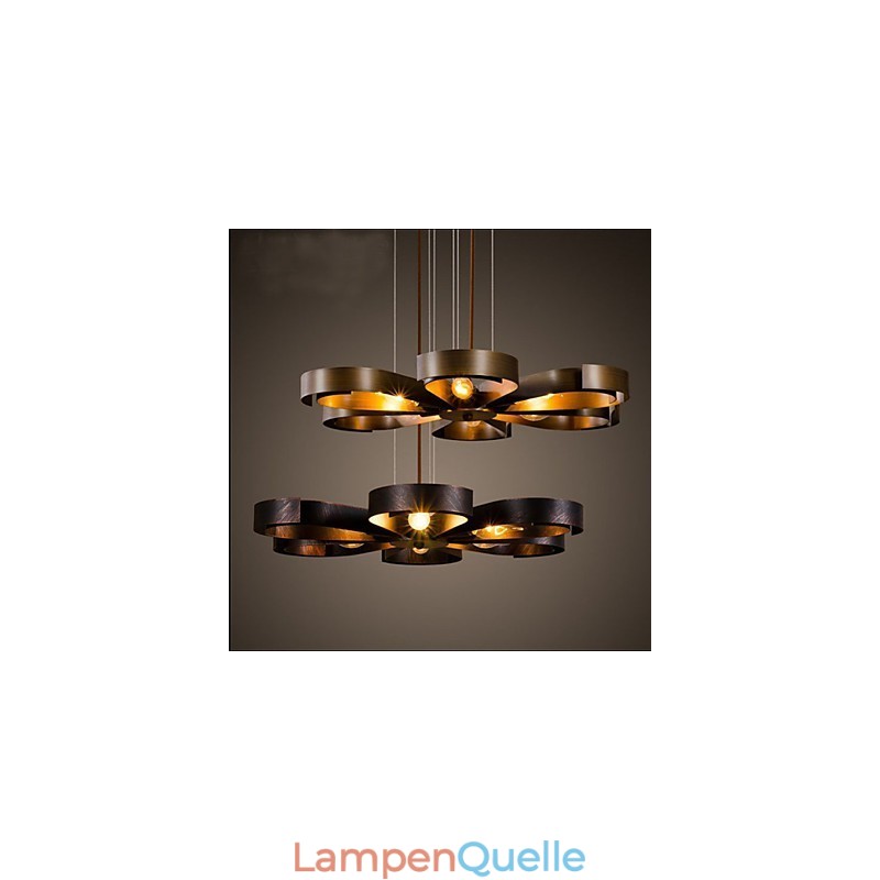 Amerikanische Country Iron Industrial Wind Flower Pendelleuchte