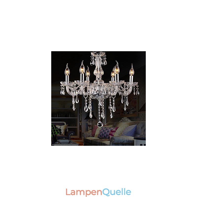 Traditioneller klassischer Kronleuchter aus galvanisiertem Kristall im Vintage-Stil