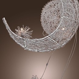 Moderne Pendelleuchte im zeitgenössischen Globe-Mini-Stil aus galvanisiertem Metall