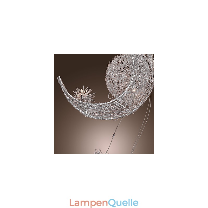 Moderne Pendelleuchte im zeitgenössischen Globe-Mini-Stil aus galvanisiertem Metall