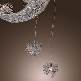 Moderne Pendelleuchte im zeitgenössischen Globe-Mini-Stil aus galvanisiertem Metall