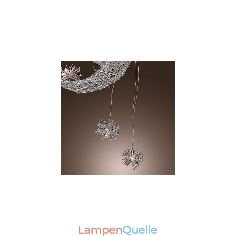 Moderne Pendelleuchte im zeitgenössischen Globe-Mini-Stil aus galvanisiertem Metall