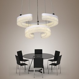 Kristall Pendelleuchte Der Buchstabe "C“ Form Moderne Lampe Zwei Ringe