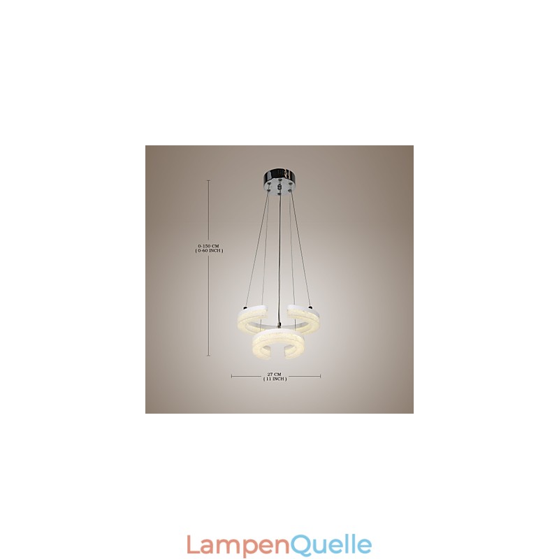 Kristall Pendelleuchte Der Buchstabe "C“ Form Moderne Lampe Zwei Ringe