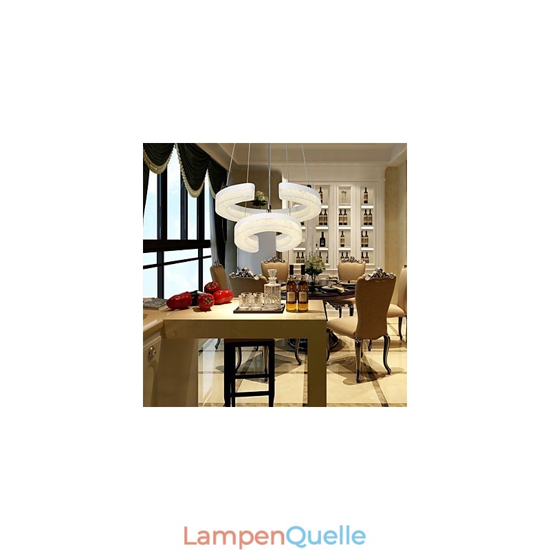 Kristall Pendelleuchte Der Buchstabe "C“ Form Moderne Lampe Zwei Ringe