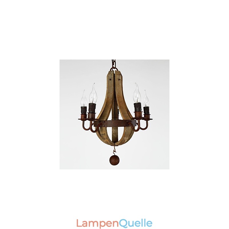 Vintage Mini-Stil Malerei Holz Bambus Kronleuchter