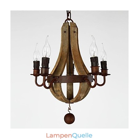 Vintage Mini-Stil Malerei Holz Bambus Kronleuchter