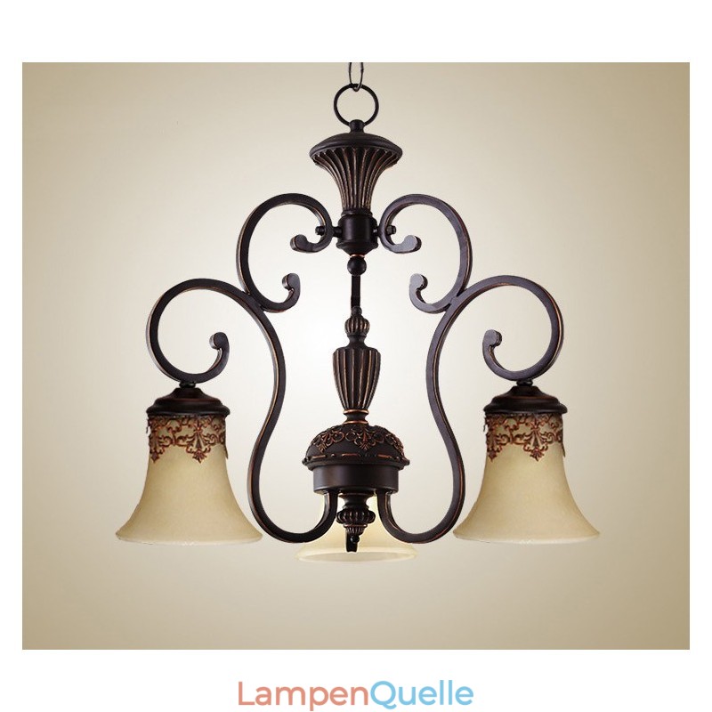 Vintage Country Island Malerei Metall Kronleuchter Deckenleuchte