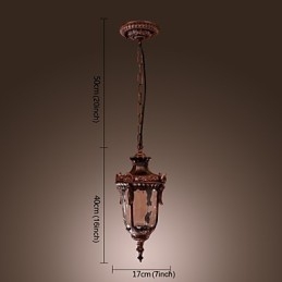 Antik inspirierte Pendelleuchte mit 1 Licht