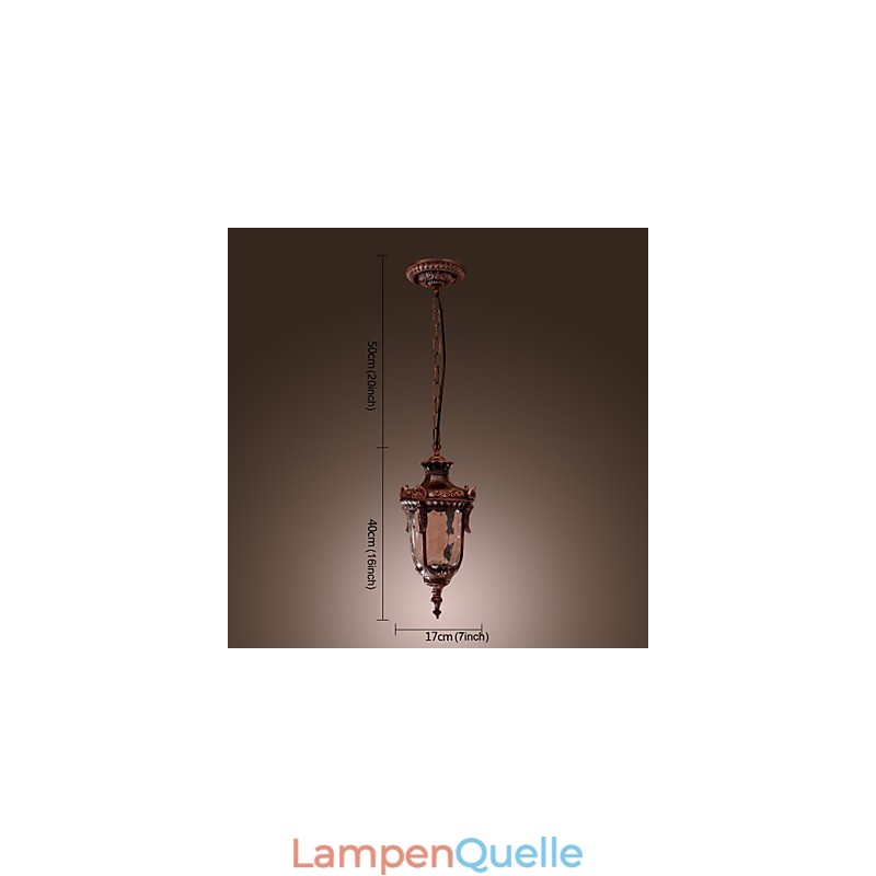 Antik inspirierte Pendelleuchte mit 1 Licht