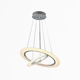 Acryl Pendelleuchte Deckenleuchter Kronleuchter Lampen Leuchten mit 2 Ringen