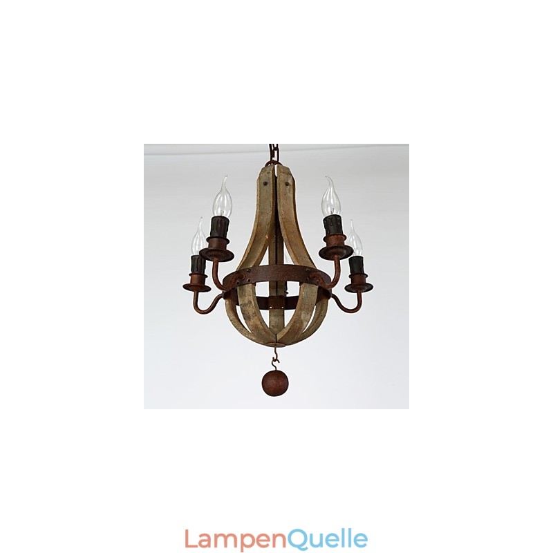 Vintage Mini-Stil Malerei Holz Bambus Kronleuchter