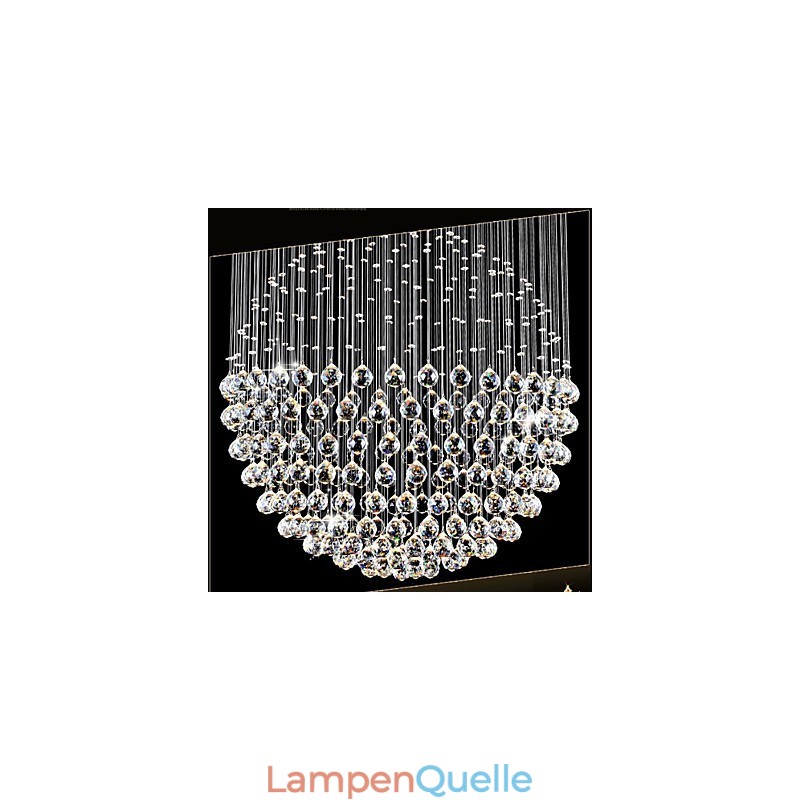 Pendelleuchte Moderner Kristall-Kronleuchter 12 Lichter Silber Canpoy Klare Kristallkugel Deckenleuchten