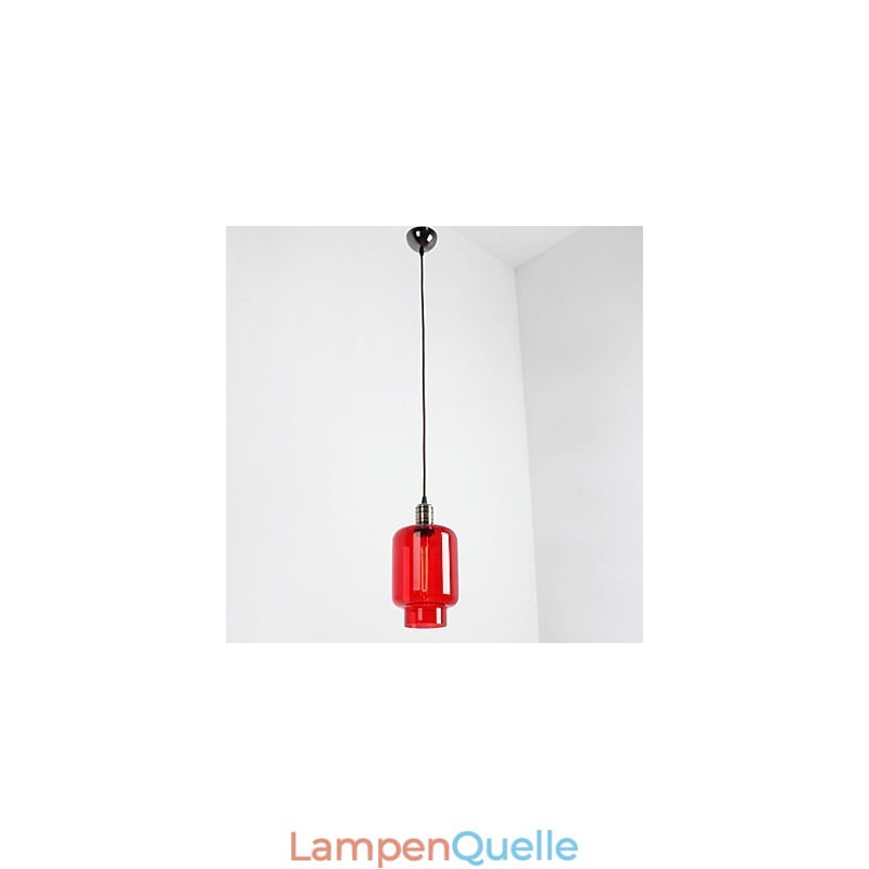 Moderne 1-flammige Pendelleuchte aus beschichtetem Glas