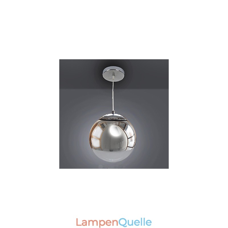 Moderne zeitgenössische galvanisierte Pendelleuchte im Globe-Mini-Stil