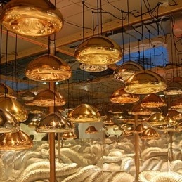 Moderne zeitgenössische Malerei Metall Pendelleuchte