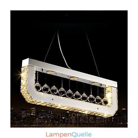 Kristall-Kronleuchter-Droplight mit rechteckigem gelbem Licht Kristall-Kronleuchter-Droplight mit rechteckigem gelbem Licht
