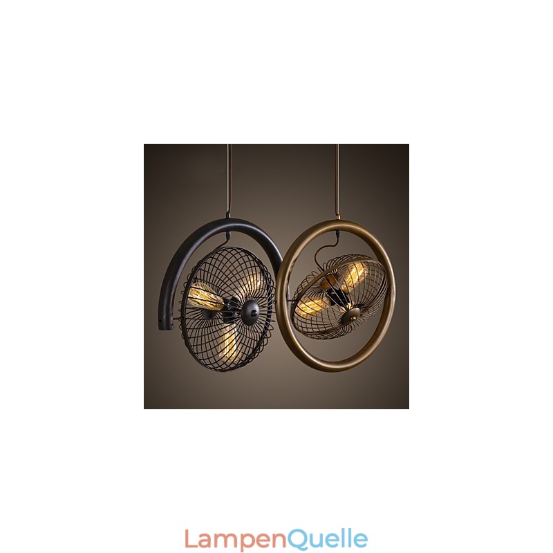 Retro Klassische Metall Decke Fan Lichter Einfache Anhänger Lampen Cafe Anhänger Lampe