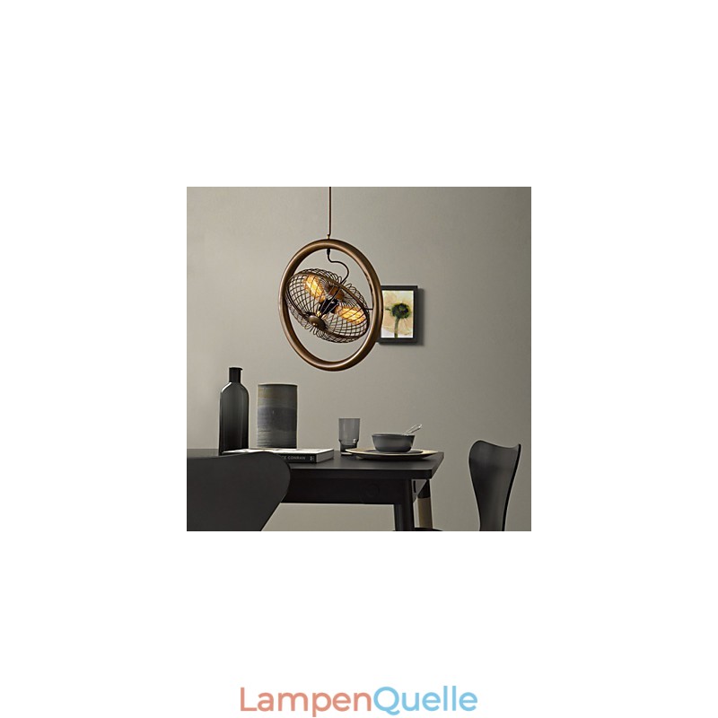 Retro Klassische Metall Decke Fan Lichter Einfache Anhänger Lampen Cafe Anhänger Lampe