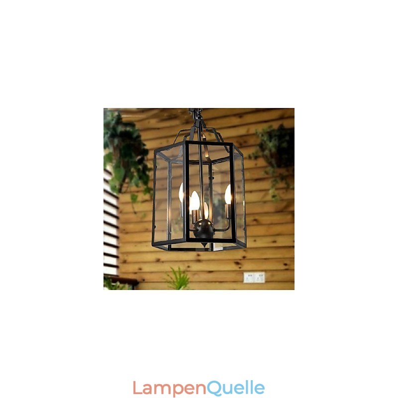 Traditionelle Klassische Vintage Retro Laterne Land Mini Stil Malerei Metall Anhänger Licht Esszimmer