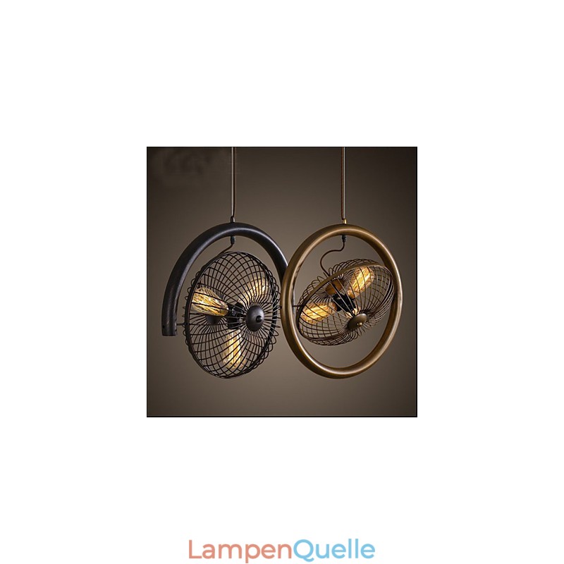 Retro Industrielle Windlampe Ventilator Pendelleuchte im amerikanischen Stil