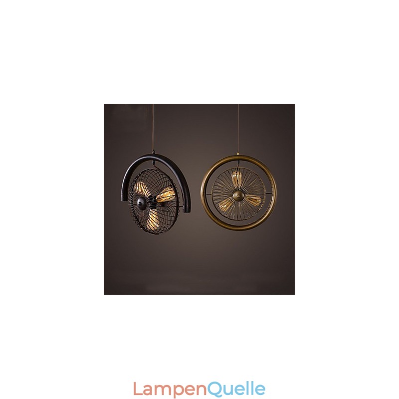 Retro Industrielle Windlampe Ventilator Pendelleuchte im amerikanischen Stil