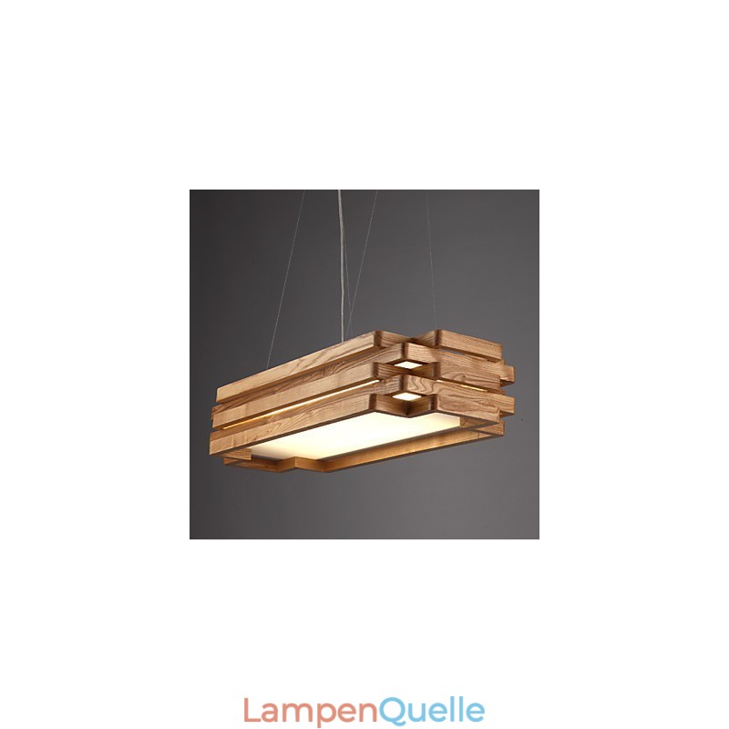 Moderne Pendelleuchte im Landhausstil im Mini-Stil aus Holz und Bambus