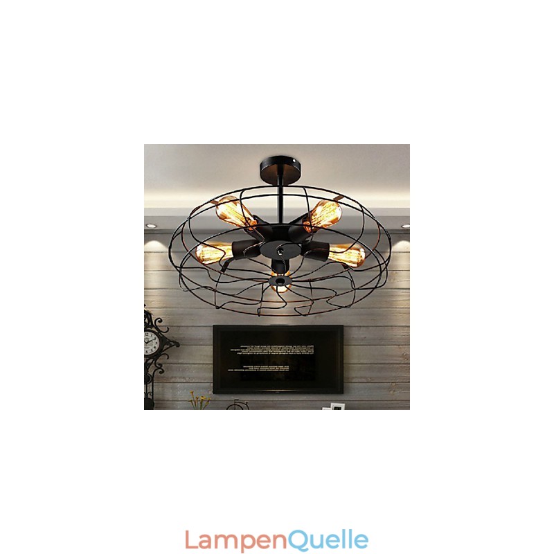 Industrielle Vintage Metall Fan Pendelleuchte Steampunk Deckenleuchter