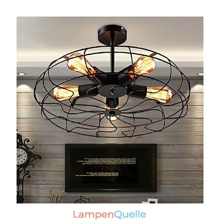 Industrielle Vintage Metall Fan Pendelleuchte Steampunk Deckenleuchter Industrielle Vintage Metall Fan Pendelleuchte Steampunk Deckenleuchter