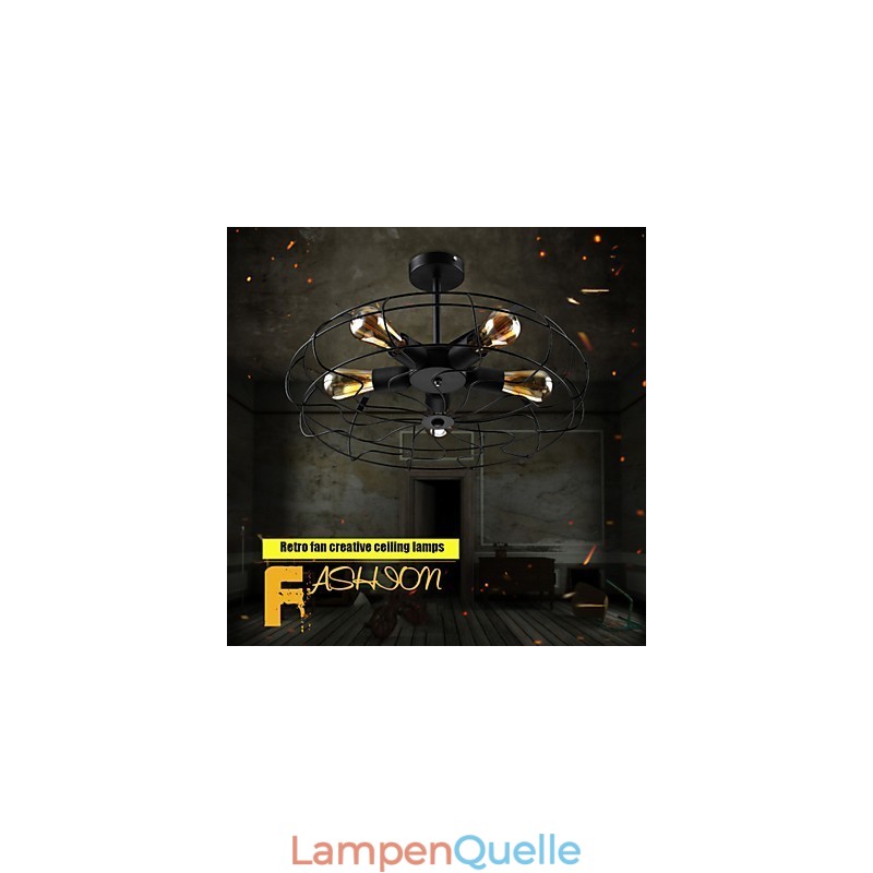 Industrielle Vintage Metall Fan Pendelleuchte Steampunk Deckenleuchter