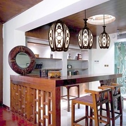 Moderne und vertraglich kreative Holz Esszimmer Pendelleuchte Lampe Licht