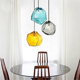 Kreative Eiskristallglas Diamant Anhänger Chromatische Droplight Lampe Licht