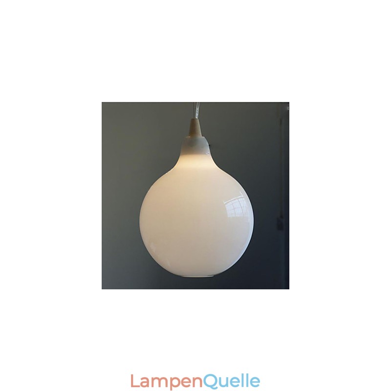 Milchweiße Glasflasche Pendelleuchte Natural Curve
