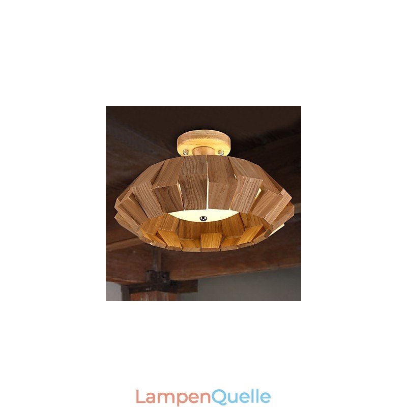Moderne zeitgenössische Country Mini-Stil andere Holz Bambus Pendelleuchte