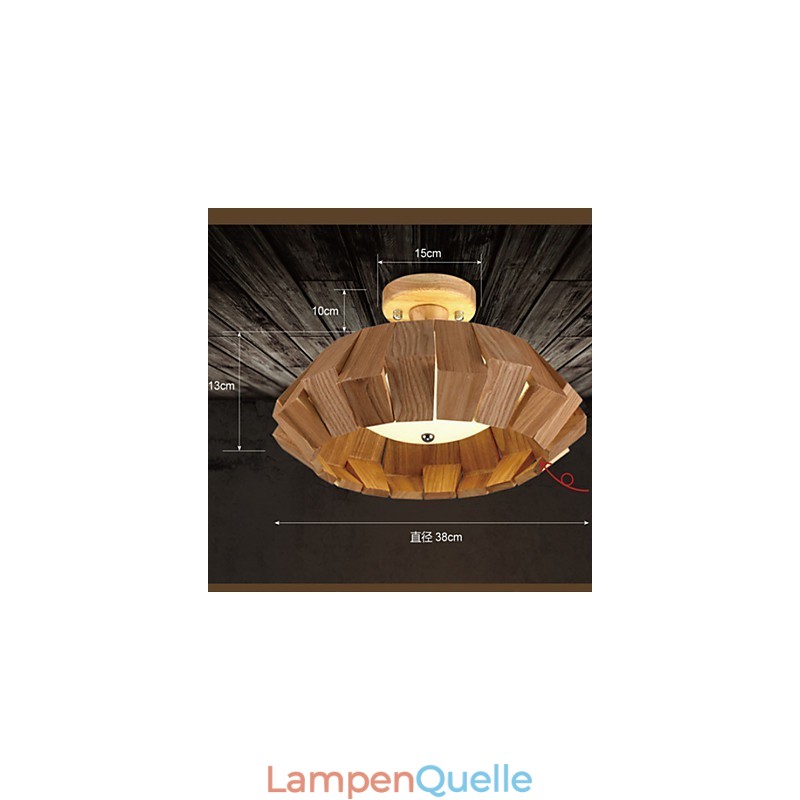 Moderne zeitgenössische Country Mini-Stil andere Holz Bambus Pendelleuchte