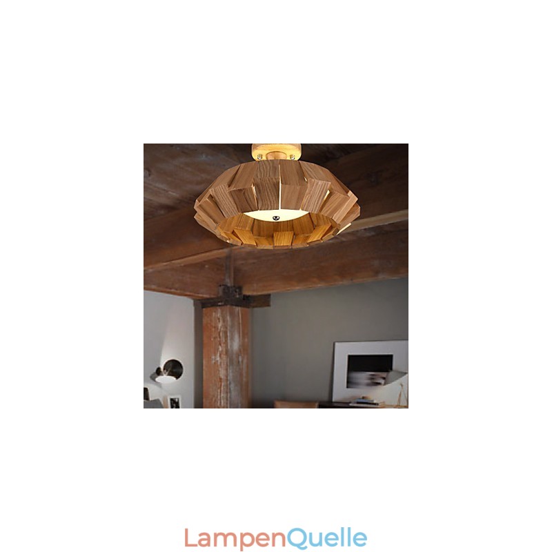 Moderne zeitgenössische Country Mini-Stil andere Holz Bambus Pendelleuchte