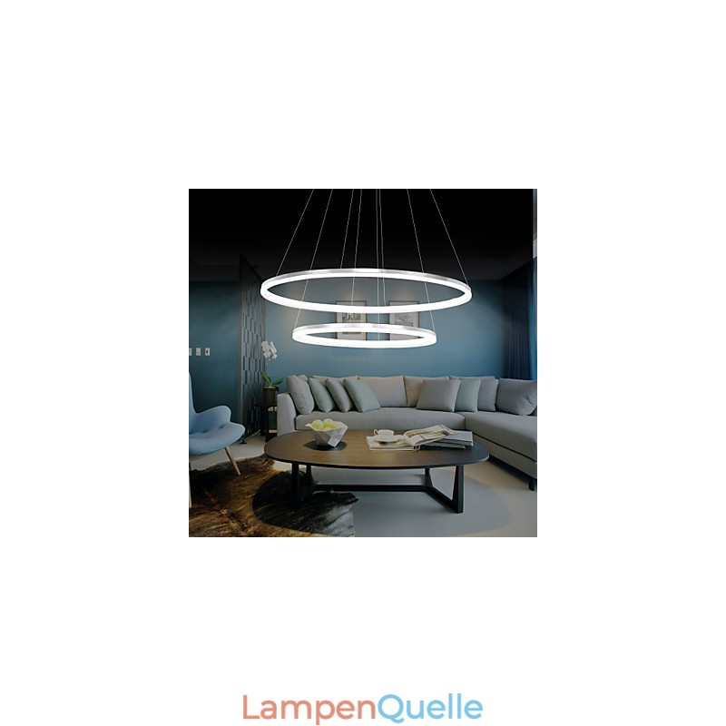Modernes Design Pendelleuchte 4Hochwertige Acryl Doppelring Fit