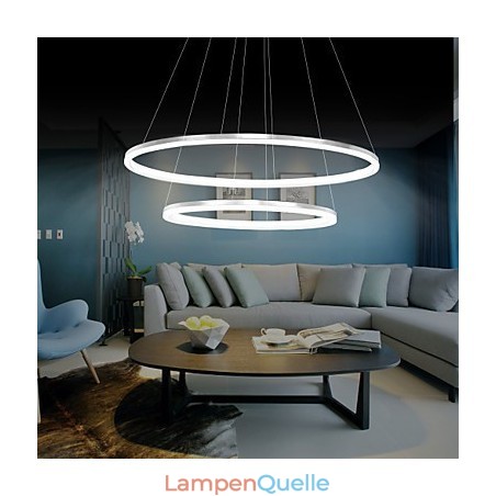 Modernes Design Pendelleuchte 4Hochwertige Acryl Doppelring Fit Modernes Design Pendelleuchte 4Hochwertige Acryl Doppelring Fit