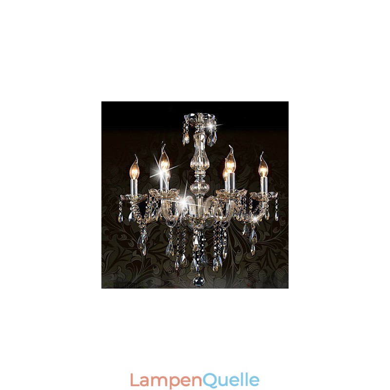 6 Lichter Luxus Kristall Kronleuchter Cognac Farbe K9 Kristall Kronleuchter